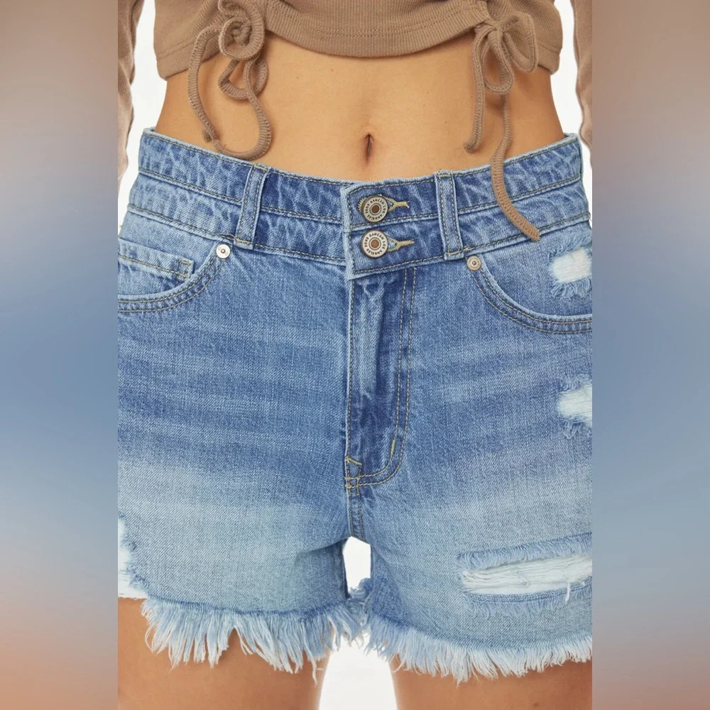 KANCAN - FARAH HIGH RISE MOM SHORTS sz 25 - Picture 7 of 13